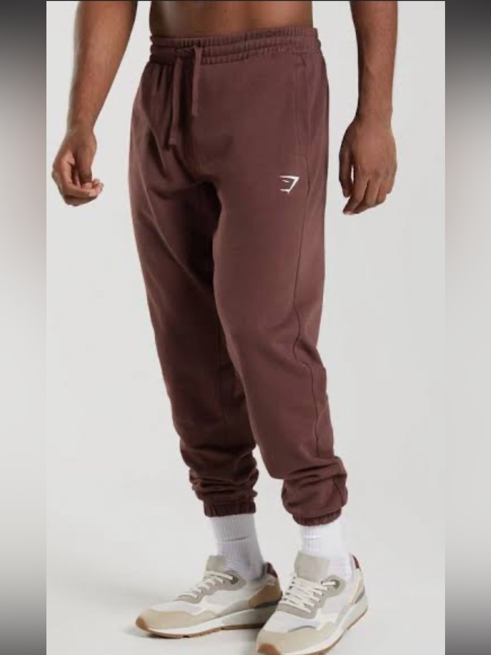 Gymshark Essential Oversized Joggers Cherry Brown Men’s Small
